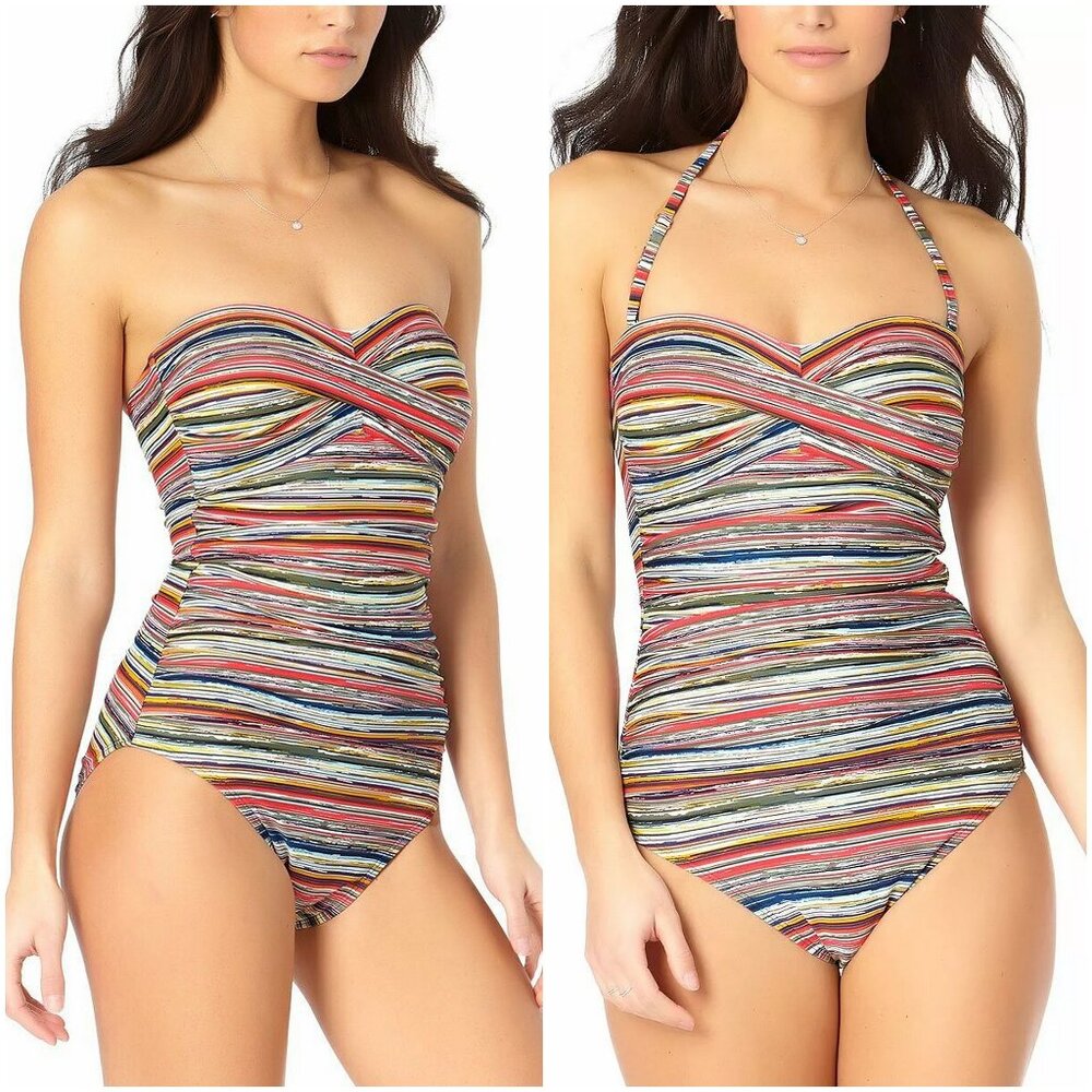 Anne Cole Twist Front Convertible One Piece Swimsuit